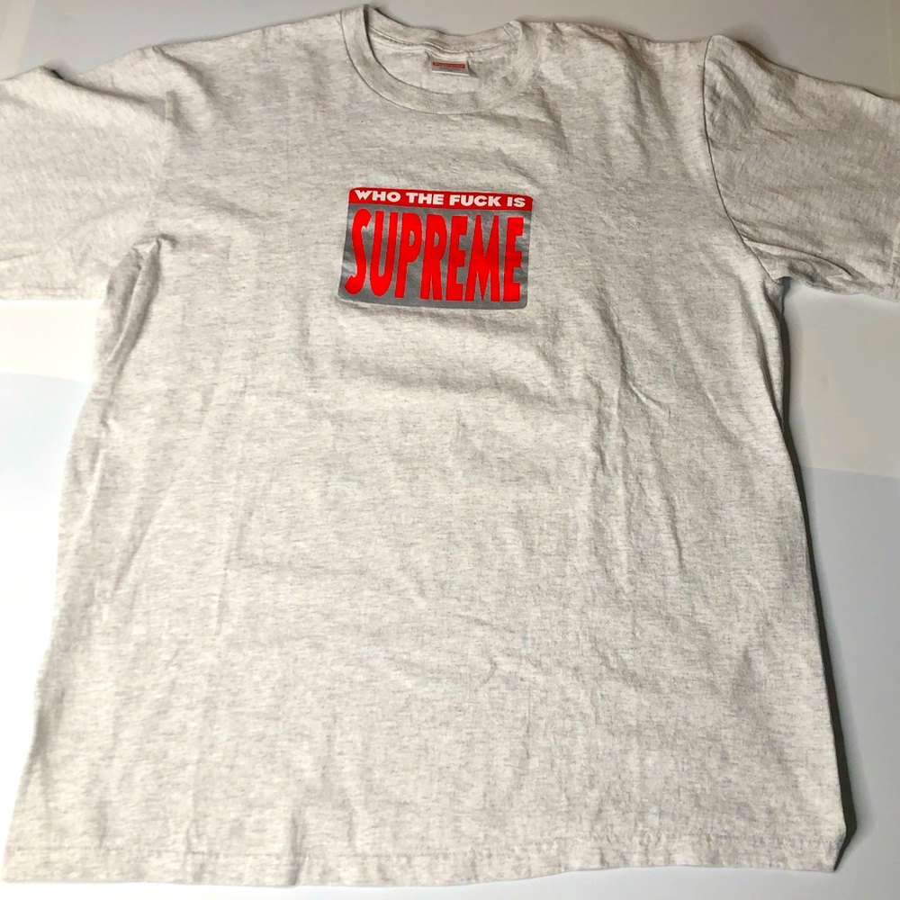 Who The F is Supreme Gray Men Medium T-Shirt EUC